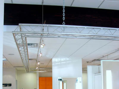 hair studio truss display